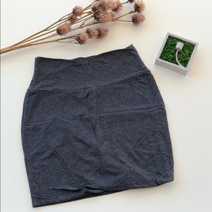 Basic Black BodyCon Mini Skirt - Grey